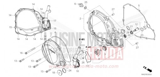 RIGHT CRANKCASE COVER/WATER PUMP CRF450RWES de 2025